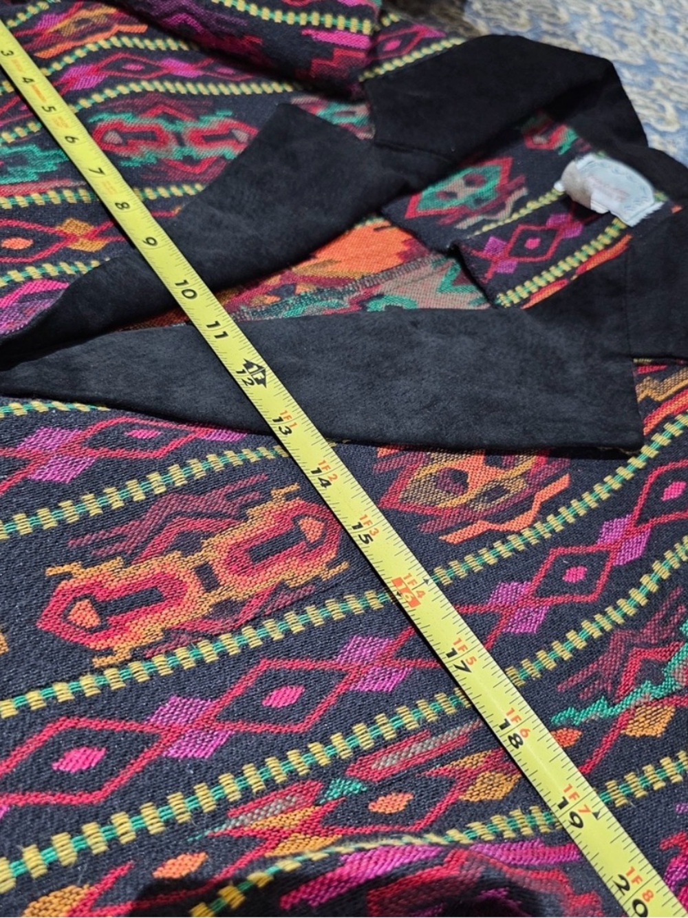 Vintage Texas Outfitters southwest Blazer with Black Velvet Collar - Picture 5 of 6